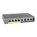 Price comparison product image NETGEAR 8-Port Gigabit Ethernet Smart Managed Plus PoE Network Switch, Hub, Internet Splitter (GS108PE) - with 4 x PoE @ 53W Upgradeable, Desktop/Rackmount, and ProSAFE Lifetime Protection, Black
