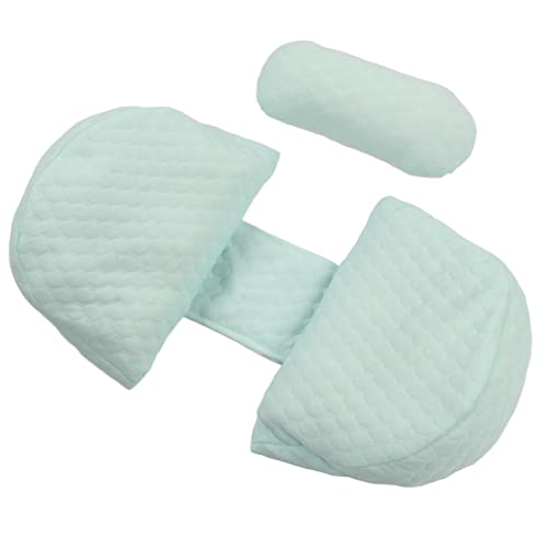 Side Pregnancy Sleep Pillows U Shaped Soft Support Floral Printed Ergonomic Maternity Wedge Pillow (Blue)