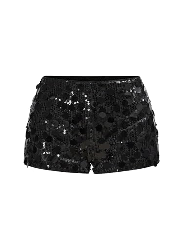 Short à paillettes élastique pour danser sans contrainte en pantalon de fête
