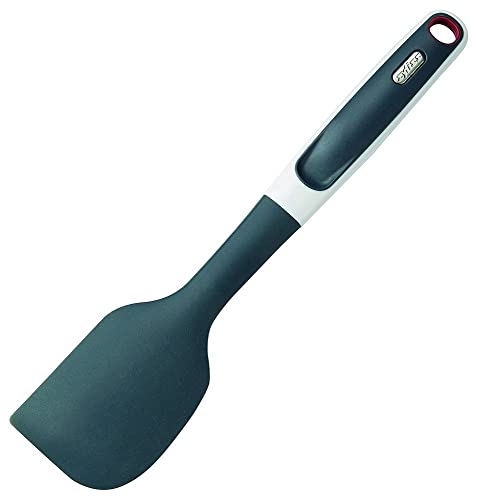 Zyliss E980095 Spatula Does It All, 29cm/11.5in, Silicone, Grey/White, Silicone Spatula Suitable for Non Stick Pans, Dishwasher Safe