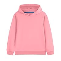 Phedrew Cotton Kids Hoodie Sweatshirt Midweight Long Sleeve Pullover Boys Girls Tops Clothes for Toddlers(Age 2-14) Pink
