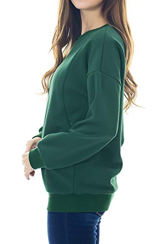 Smallshow Pflege Sweatshirt Langarm T-Shirt Bluse Stillen Pullover Tops Stillshirt Emerald Green L