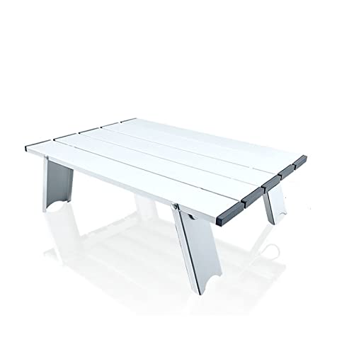 Table de camping pliante ultralégère et compacte en aluminium brossé