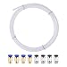 uxcell Pneumatic PTFE Air Tubing Kit Hose Air Line Tubing 4mm OD 2M White with M8 G1/8 Push to Connect Fittings