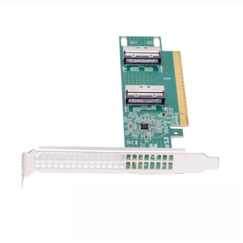 Adaptateur VROC PCIe 16x Double MCIO 8i SFF-TA-1016 Raccordement SSD NVMe et GPU PCIE 5.0