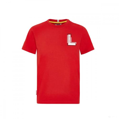 T-Shirt Ferrari F1 Enfant Charles Leclerc Rouge, Cadeau Idéal Anniversaire 4 Ans