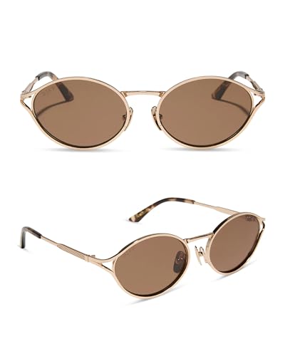 DIFF Jessie Limoncello Wire Sunglasses