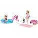 Barbie PlaySet Bambola con Piscina + Accessori (GHL91) + Bionda Pronta per la Festa in Piscin (GHT20)