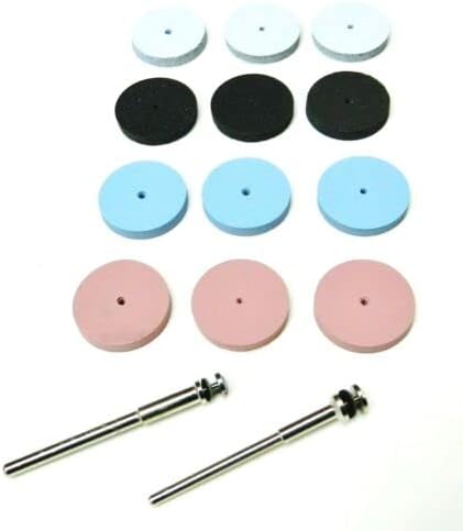 Silicone Polishing Wheel Square Edge Wheel Assortment 14 Piece Polishers Germany by JTS
