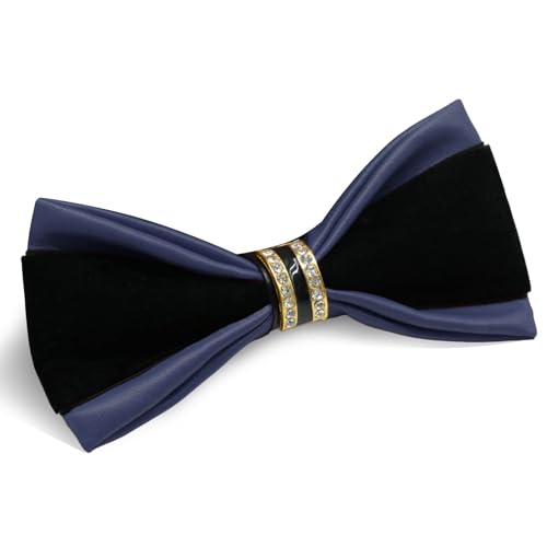 Image of Men's PU Velvet Rhinestone Bow Tie for Wedding