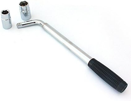Runytek Wheel Wrench Telescoping Save Labour Car Wrench with Socket Tire Bead Breaker Car Repair Tools - Standard Socket (2 Sockets)