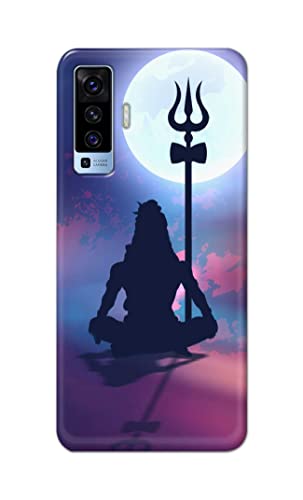 Image of Printed Hard Back Cover Case for Vivo X50 | Vivo X50 5G Back Cover (Lord Shiva) -1302