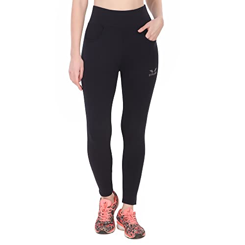 Image of Women High Waist 4-Way Stretchable Ankle Length Jeggings | Soft Lycra Gym Yoga Workout Tights for Women