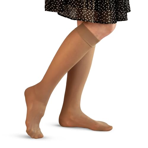 GABRIALLA, Made in Italy Sheer Compression Socks for Women 20-30 mmHg Knee High, Medical Compression...