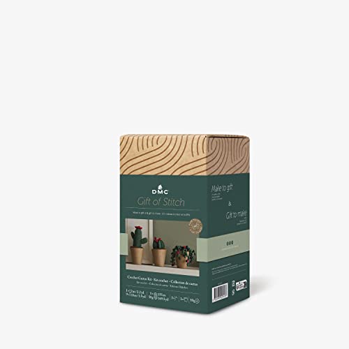 Kit de gancho DMC de cactus de 8 cm para relajarse tejiendo a crochet 2
