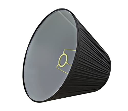 Image of Aspen Creative 59102A Empire Uno Lamp Shade in Black, 5 inch Top x 10 inch Bottom x 8 inch Slant Height, Slip UNO 33mm