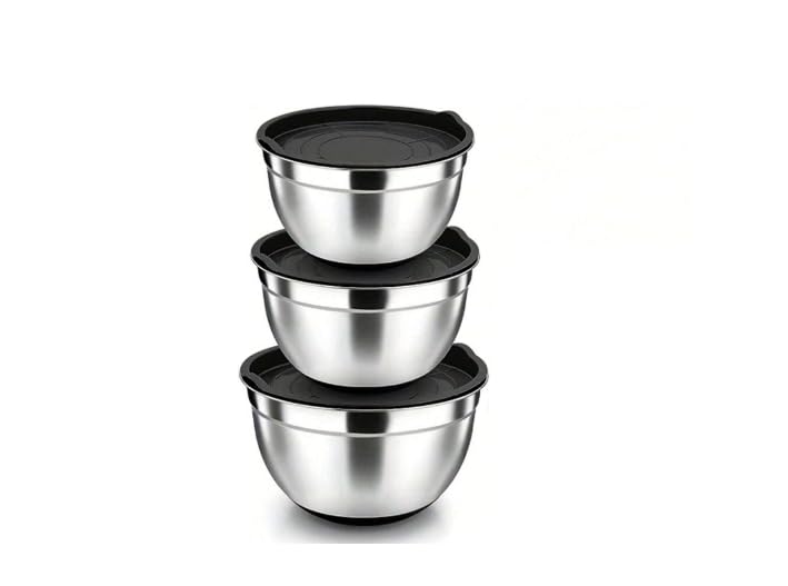Set de 3 tazones de acero inoxidable TEEM 1.5L, 2L, 3L miniatura 5