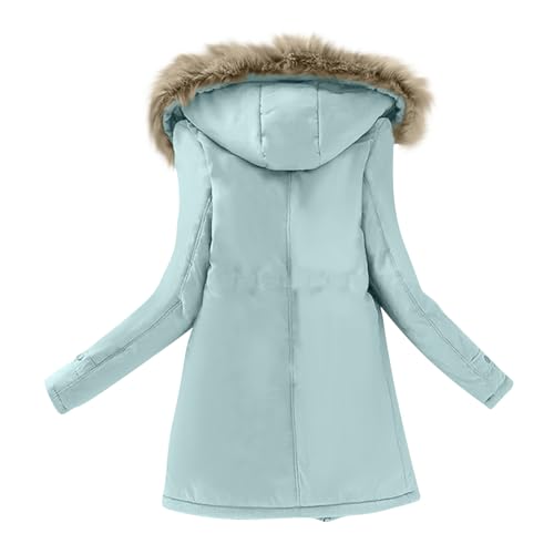 KONG JIMFAN Winterjacke Damen Hundejacke Kleine Hunde Taktische Weste Longstrickjacke Damen Strickjacke Damen Lang Steppweste Damen Leicht Pullover Damen Leichte Jacke Regenjacke(Minzgrün,L)