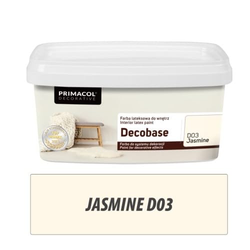 TRANS - PAL Primacol POLARIS Textured Paint for Interior Feature Walls, 1L, Decorative & Decobase Option (Decobase Paint D03 Jasmine 1l)