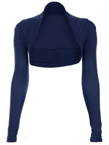 Bolero azul marino de manga larga ideal para vestidos de fiesta