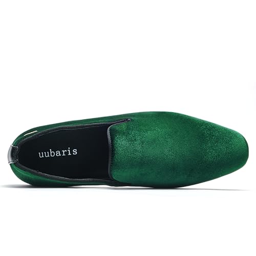 Image of UUBARIS Mens Velvet Loafers Slip-on Dress Shoes Fashion Style Driving Shoes Classic Tuxedo Shoes Casual Oxford Shoes