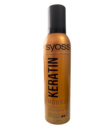 Syoss Keratin - Espuma para el cabello - Extramocna, Nivel de fijación: 4 (250 ml)