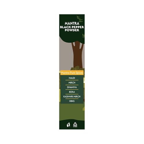 Image of Emami Healthy & Tasty Mantra Black Pepper /Kali Mirch Powder, Natural, No Added Colour & Preservatives 100g
