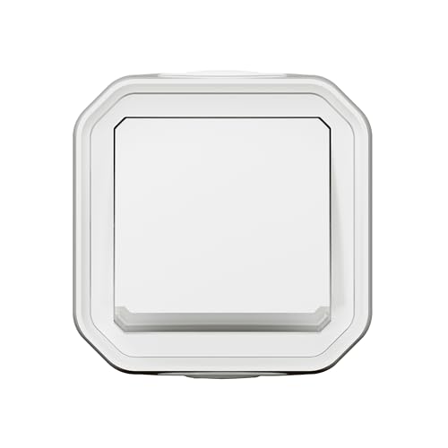 Legrand - Bouton lumineux 10 A - Plexo - Étanche IP55 - Contrôle d'éclairage complet prêt à installer - Montage encastré - Blanc - 069823LE