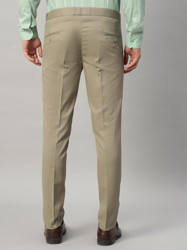 Image of Vogaan Formal Pant with Expandable Waist for Men | Men's Cotton Regular Fit Flat Front Pant for Party and Casual Wear