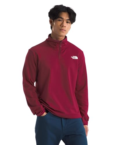 Image of THE NORTH FACE mens Cedar Trail Grid Fleece Quarter Zip Jacket | Cold Weather Top With Durable, Reinforced Bindings