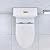 Aonlee Elongated One Piece Toilet White With Golden Button, Porcelain Skirted Design, Dual Flush 1.6/1.1 Gal, UF Soft-Close Elongated Seat Quick-Release, Easy Clean For Modern Bathroom