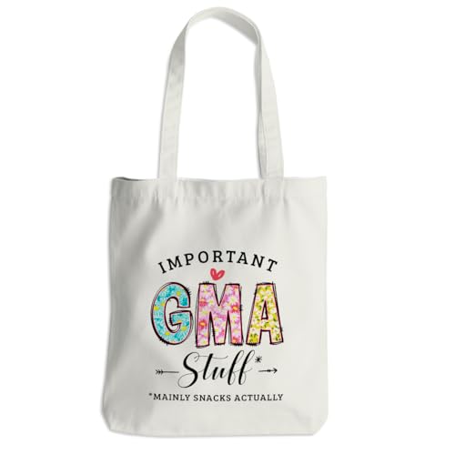Grandma Gifts Gma Tote Bag from Granddaughter Beach Bag Book Shopping Reusable Grocery Bags for...