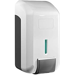 Dispensador Jvd Dispensador de Pared de Gel Hidroalcohólico y Jabonera Manual Cleanline Gel Blanco 844479, Recargable, Apto para Jabón o Gel de Manos, 206 x 110 x 106 mm, 700 ml