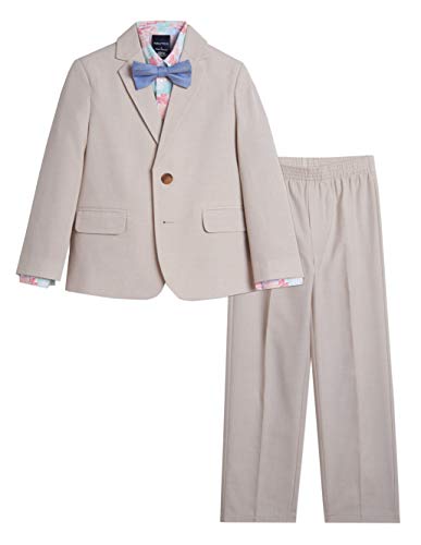Image of Nautica Boys' Suit Set with Jacket, Pant, Shirt and Tie