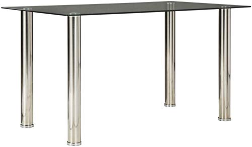 Signature Design by Ashley Sariden Dining Room Table, Chrome Finish