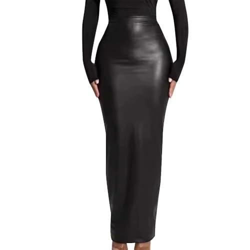 Fetish Queen Lady Matte Faux Leather PU Skirt High Waist Tight Skirts Back Zipper Bodycon Pencil Skirt2