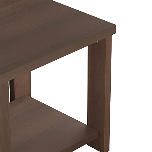 Image of Amazon Brand - Solimo Donkton Multipurpose Side Table with One Shelf (Engineered Wood, Acacia Dark)