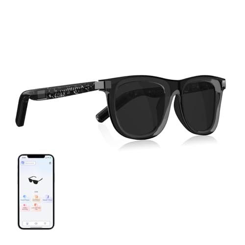 Image of AI Smart Glasses with Wear Detection Auto On /Off Outdoor Mode | Real-Time Translation Glasses with 165+ Languages, UV400 Polarized Bluetooth Smart Sunglasses for Traveling Relaxing, Unisex.