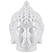 Produktbild Buddha Kopf Deko Figur ca. 17,5cm Buddah Statue Porzellan Weiß Budda Figuren Modern Garten