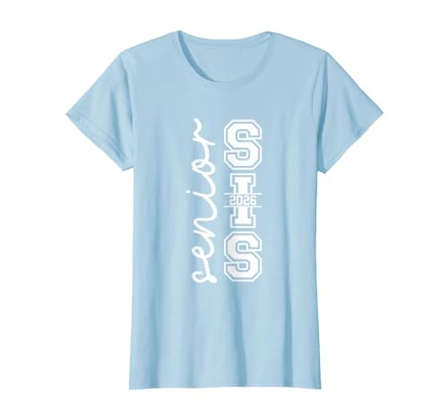 Sister Senior 2026 Proud Sister of a Class of 2026 Graduate T-Shirt, Women, Baby Blue, XX-Large