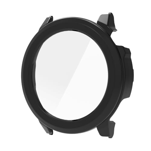 TRIPLE RIVER�EFor HUAWEI WATCH GT Runner 2 �P�[�X �J�o�[ �t���ʋ����K���X �S�ʕی� �t���ی�P�[�X �P�F/�N���A �t�B������� �n�[�h�P�[�X For �t�@�[�E�F�C �E�H�b�`(�u���b�N)
