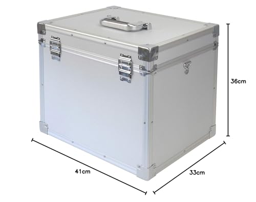 HMF 14802-02 Putzbox, Alu Aufbewahrungsbox, Universalkoffer, 41 x 33 x 36 cm