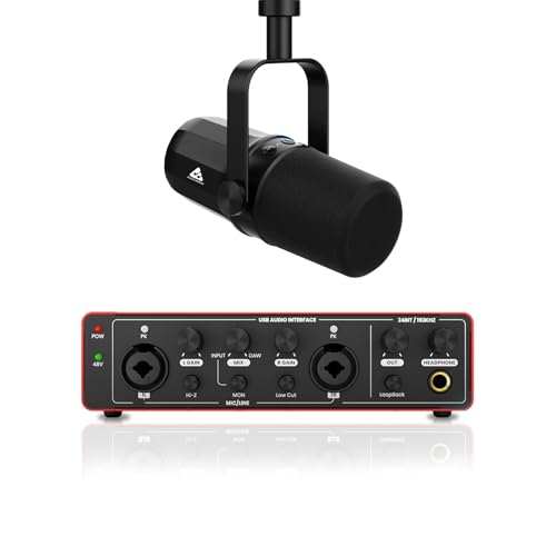 Image of Audio Array Ultimate Podcast Bundle | Dynamic Microphone with USB /XLR Connectivity & 24-Bit /192kHz Audio Interface | Ideal for Podcasting, Streaming, Voice Recording & Content Creation - PB-01