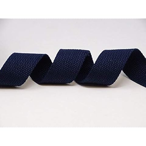 Berties Bows Cotton Blend Heavy Weight Webbing x 5 mtr, Navy, 5m Cover