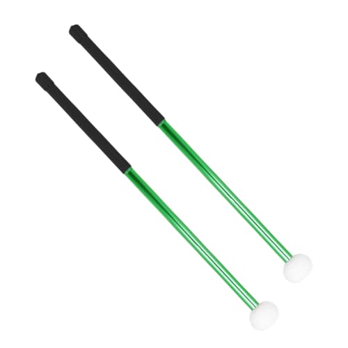 Baquetas para percusión con cabezal de fieltro verde miniatura 6