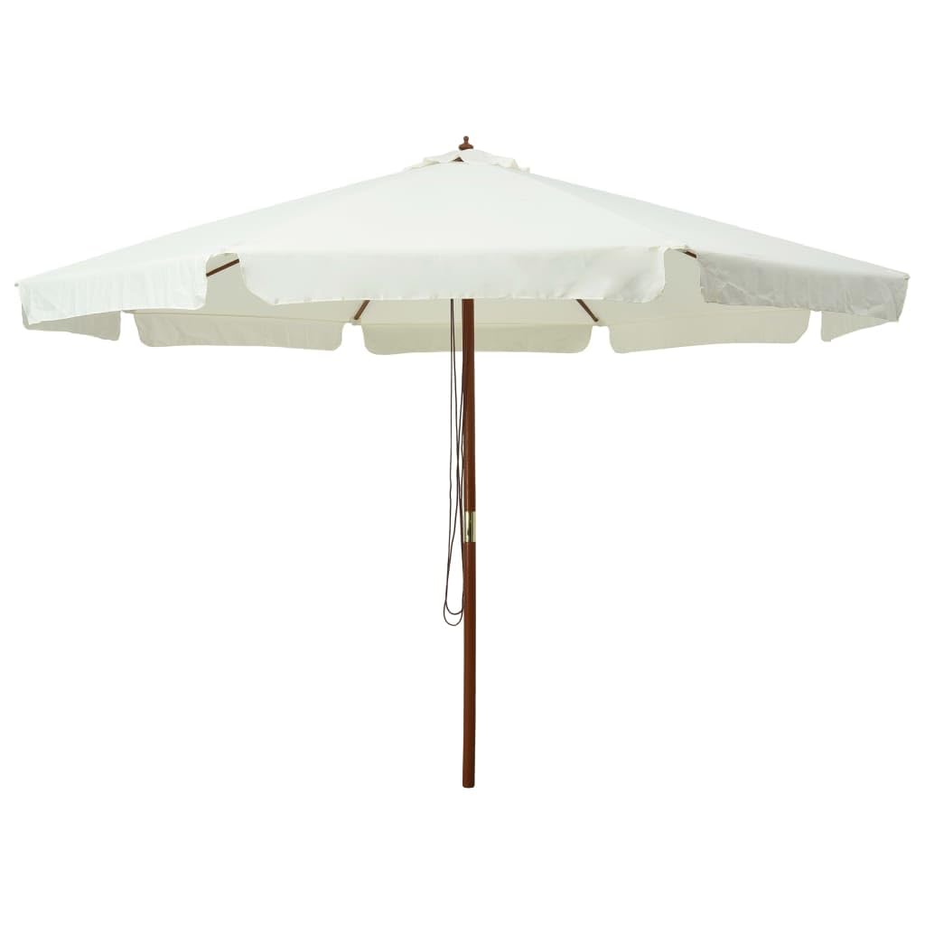 VIDAXL Garden Parasol - White - 3.3m