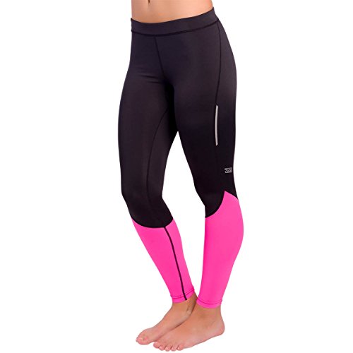 Zensah Women's XT Compression Tights, Neon Pink, Medium