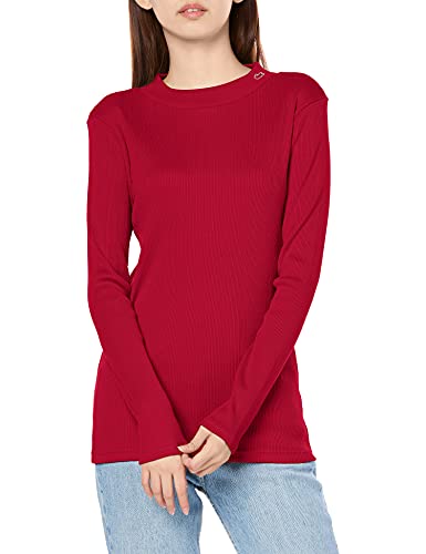 [ラコステ] モックネックロングスリーブTシャツ マルーン 36（M）