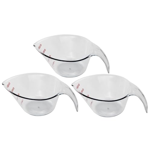 NAMOARLY 3pc Measuring Cup Measuring Cylinder Spoon Set Plastic Graduations for Baking Needs