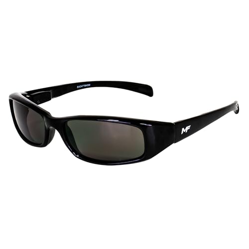 Image of Bad Attitude Motorcycle Riding Sunglasses Black Frames with Smoke Lenses